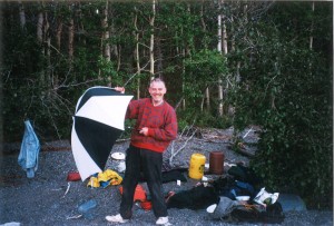 Umbrella used on Windy Arm 1997
